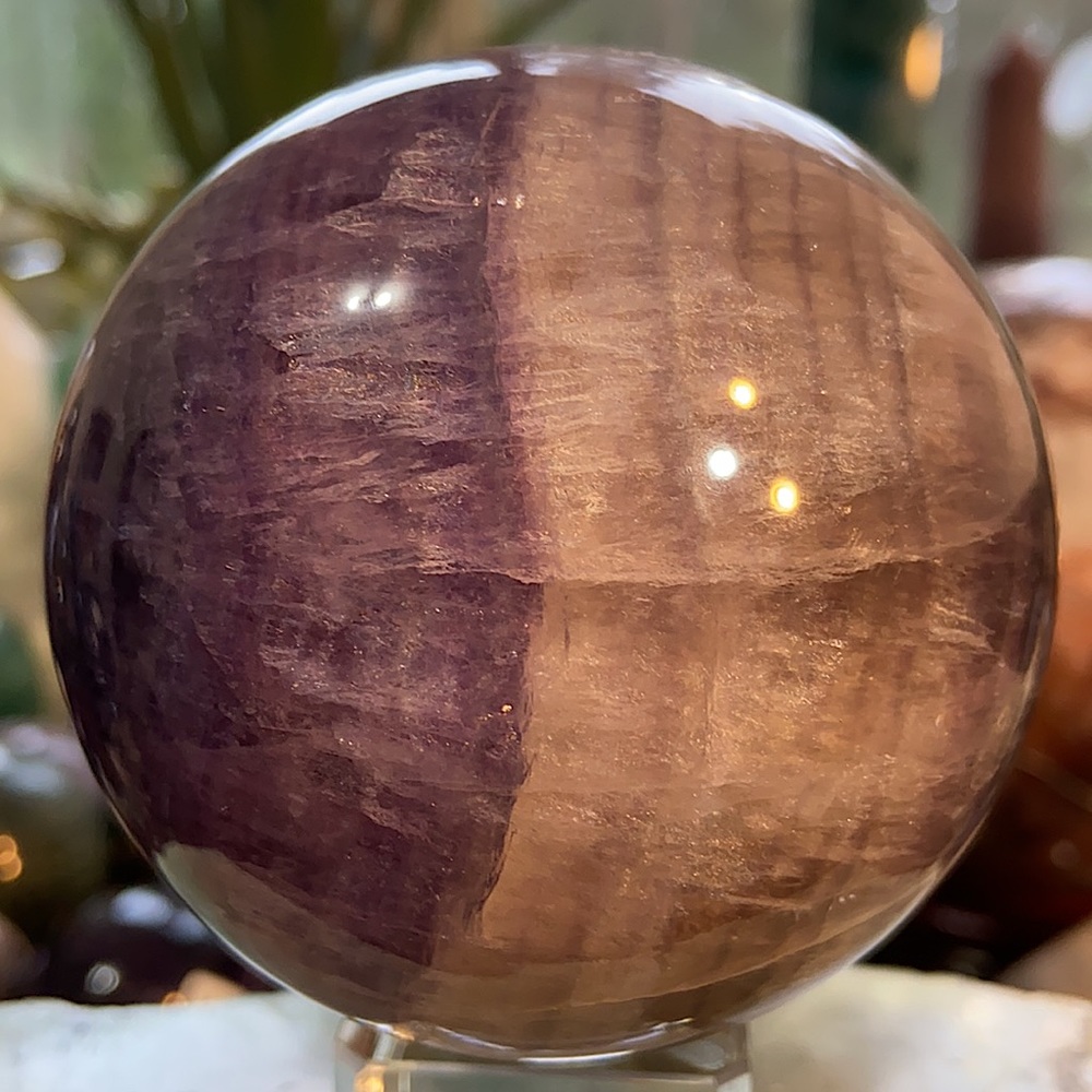 Purple Fluorite Crystal Sphere! Incredible! Watch The Video! - Picture 5 of 11